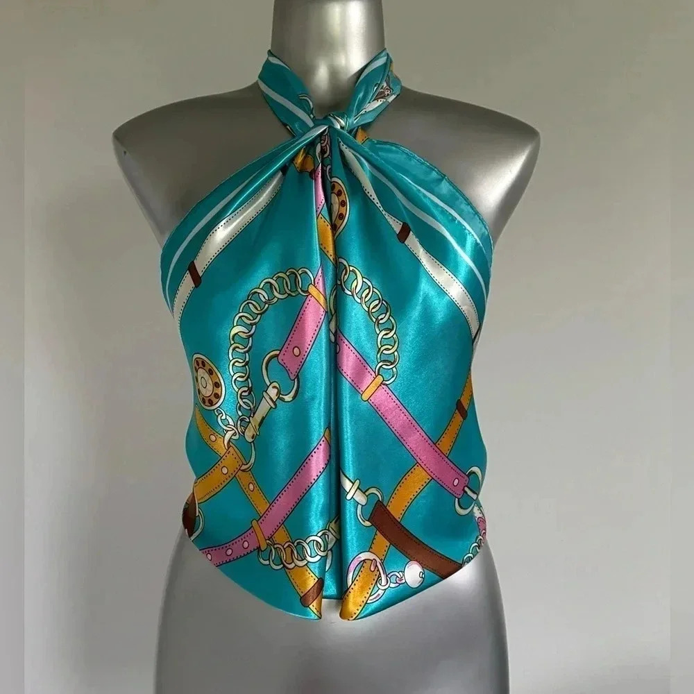 2 for $30 🆕🎁Luxury Satin Scarf Top